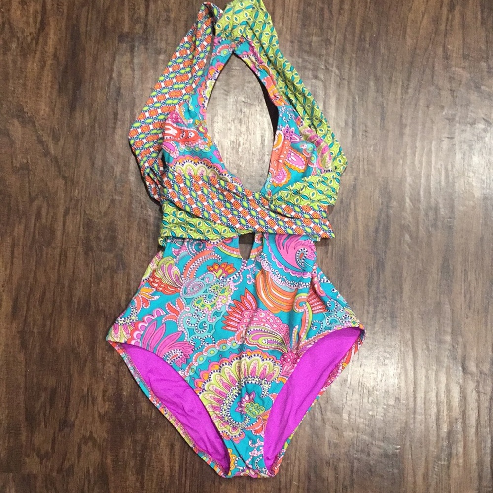 Trina Turk sexy colorful one piece